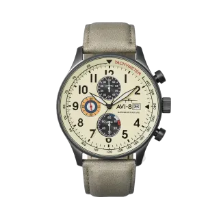 AVI-8 Hawker Hurricane Classic Chronograph Cream Beige AV40110C