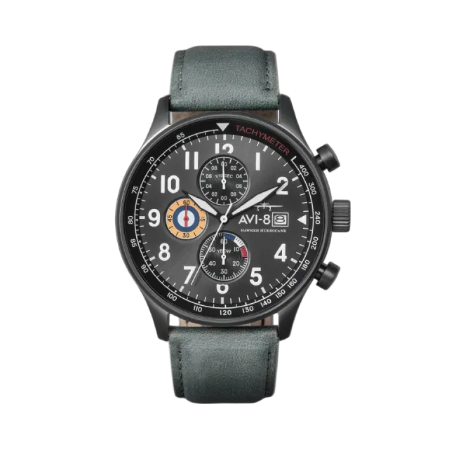AVI-8 Hawker Hurricane Classic Chronograph Military Green AV40110D Görsel 1