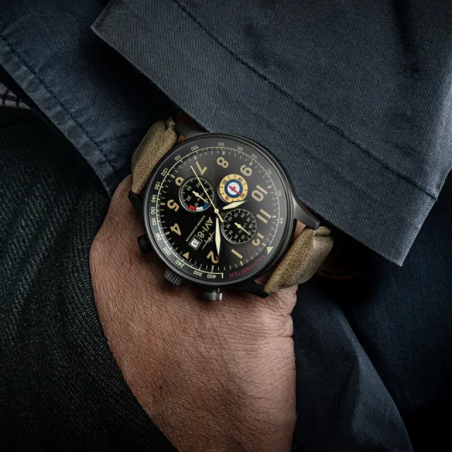 AVI-8 Hawker Hurricane Classic Chronograph Dark Earth AV40110E Görsel 5