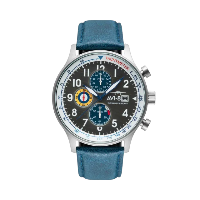 AVI-8 Hawker Hurricane Classic Chronograph Pennant Blue AV40110F Görsel 1