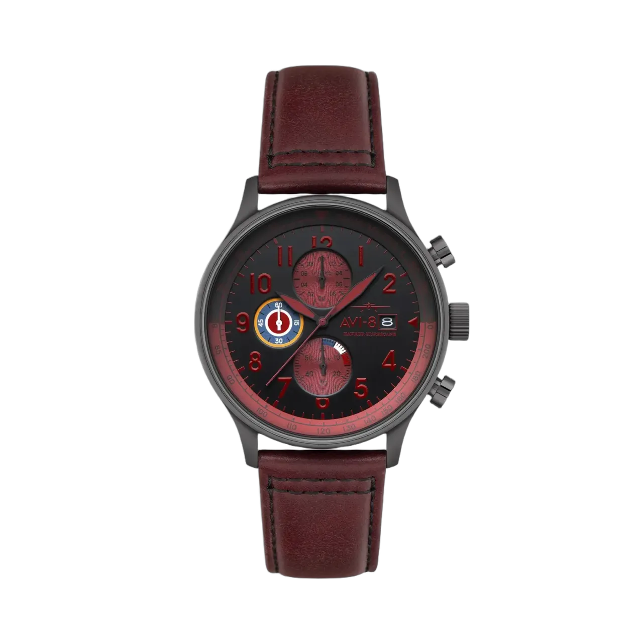 AVI-8 Hawker Hurricane Classic Chronograph Blood Red AV40110S