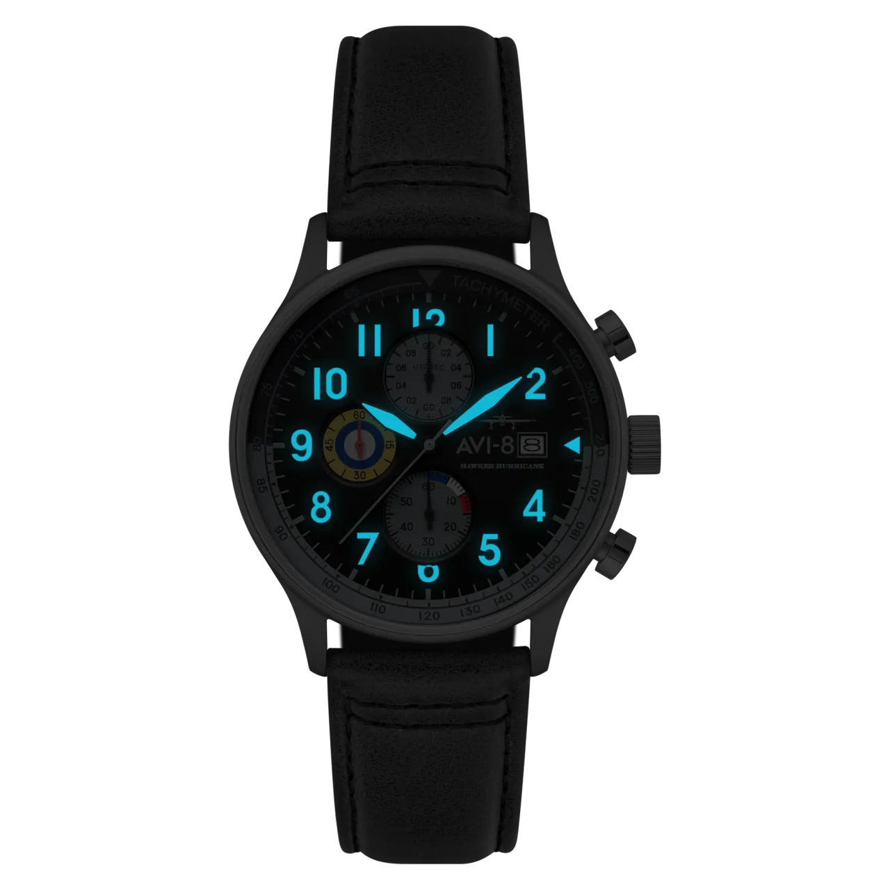 AVI-8 Hawker Hurricane Classic Chronograph Black AV40110U detay görseli 3