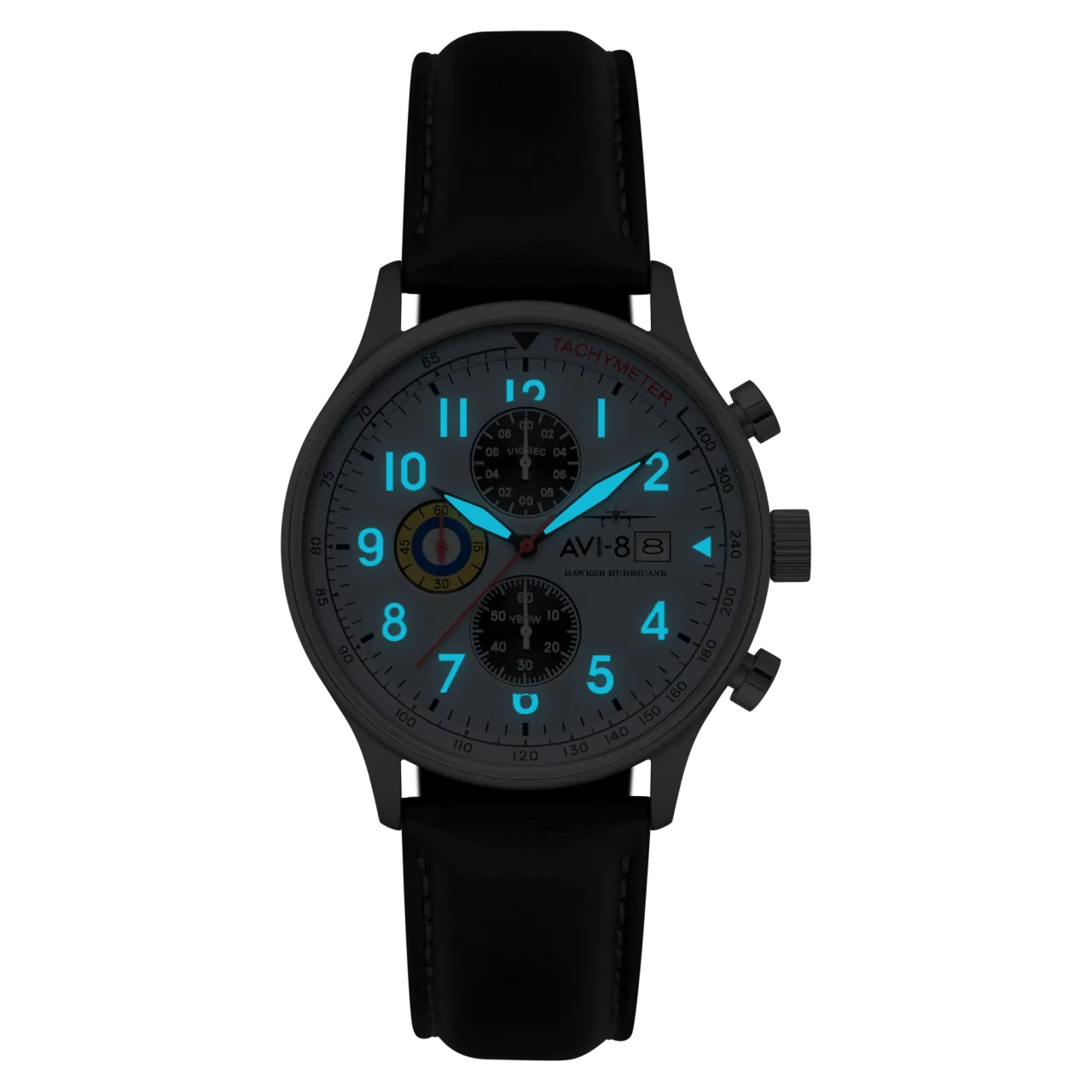AVI-8 Hawker Hurricane Classic Chronograph Faded Blue AV40110V detay görseli 3