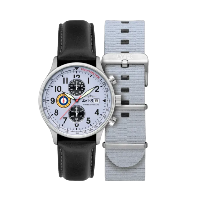 AVI-8 Hawker Hurricane Classic Chronograph Faded Blue AV40110V Görsel 1