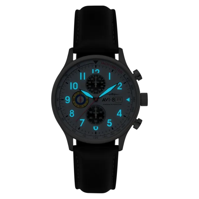 AVI-8 Hawker Hurricane Classic Chronograph Faded Blue AV40110V Görsel 4