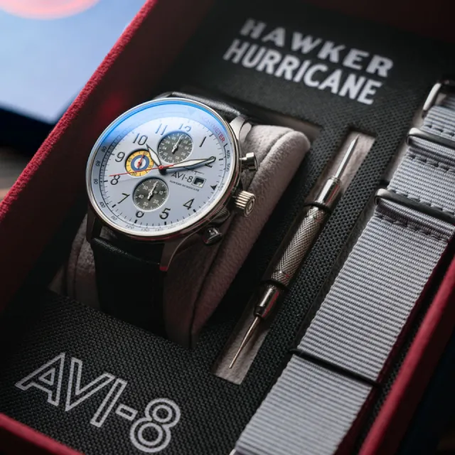 AVI-8 Hawker Hurricane Classic Chronograph Faded Blue AV40110V Görsel 6