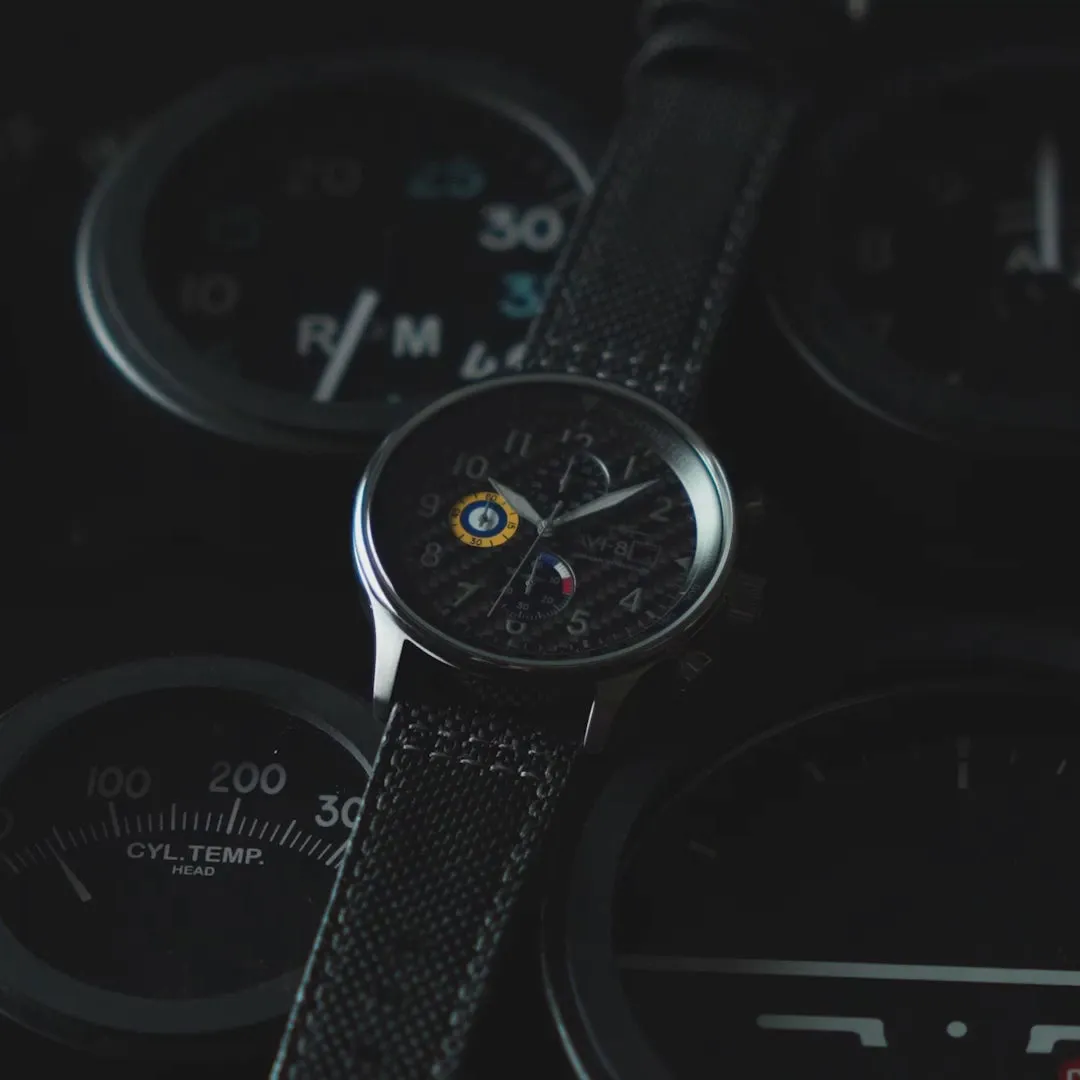 AVI-8 Hawker Hurricane Classic Chronograph Black AV40110W detay görseli 1