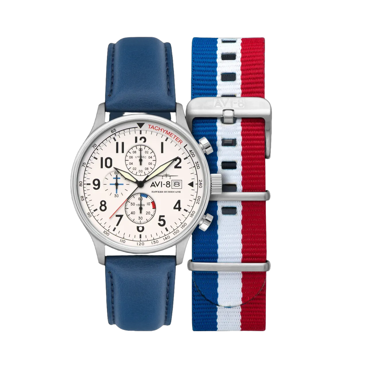 AVI-8 Hawker Hurricane Classic Chronograph Blue White AV40110X