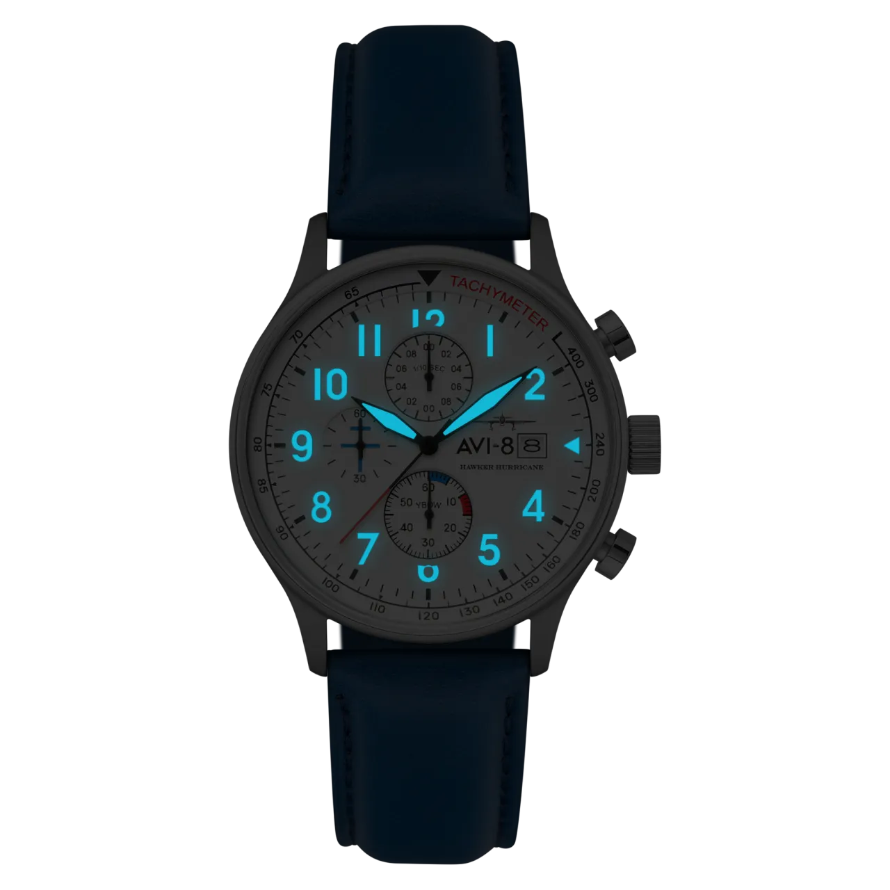 AVI-8 Hawker Hurricane Classic Chronograph Blue White AV40110X detay görseli 3