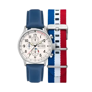 AVI-8 Hawker Hurricane Classic Chronograph Blue White AV40110X