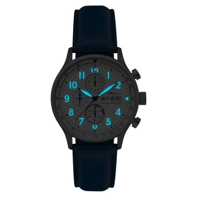 AVI-8 Hawker Hurricane Classic Chronograph Blue White AV40110X Görsel 4