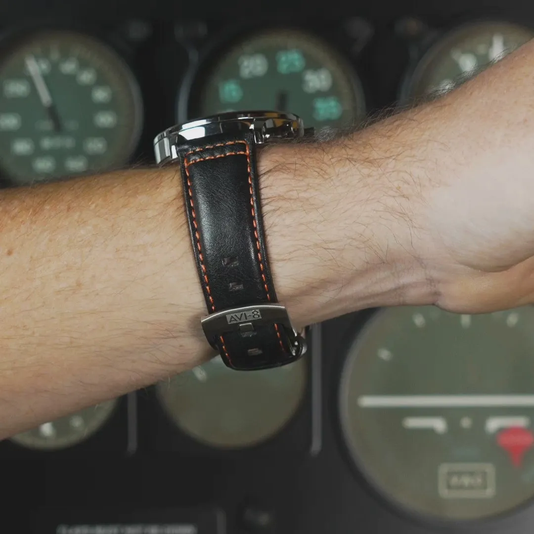 AVI-8 Hawker Hurricane Classic Chronograph Tiger Orange AV40110Y detay görseli 1