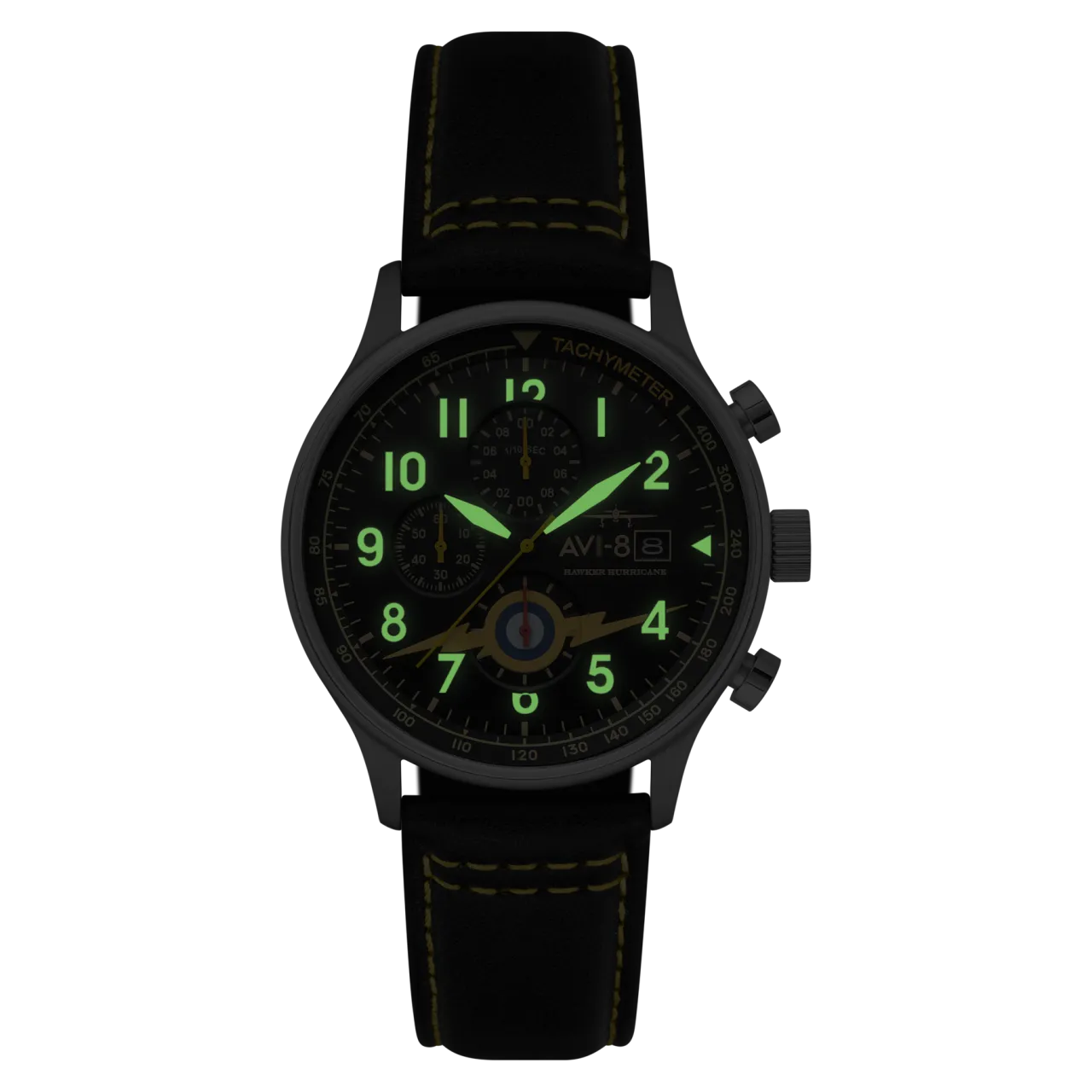 AVI-8 Hawker Hurricane Classic Chronograph Lightning Orange AV40110Z detay görseli 3