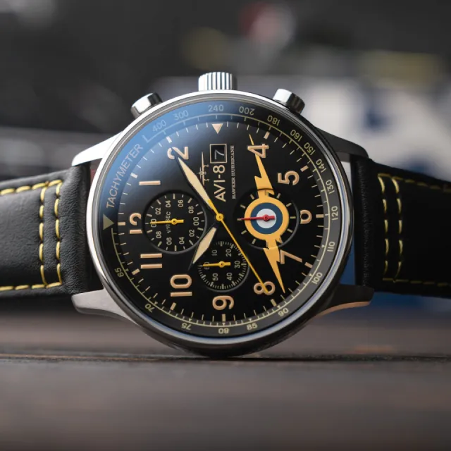 AVI-8 Hawker Hurricane Classic Chronograph Lightning Orange AV40110Z Görsel 5