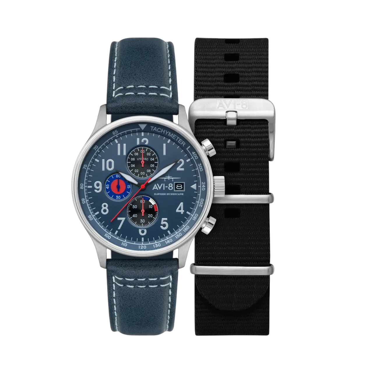 AVI-8 Hawker Hurricane Classic Chronograph Blue Otomatik AV40111A