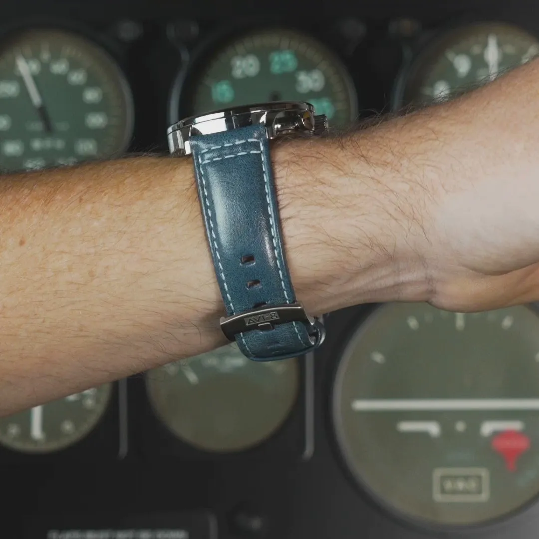 AVI-8 Hawker Hurricane Classic Chronograph Blue Otomatik AV40111A detay görseli 1