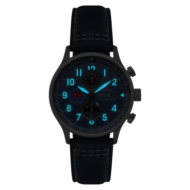 AVI-8 Hawker Hurricane Classic Chronograph Blue Otomatik AV40111A Görsel 4