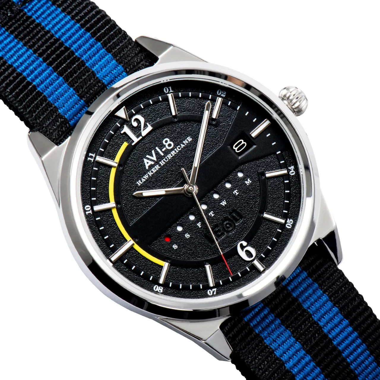 Avi-8 Hawker Hurricane Wingman Day Date Black AV404402 detay görseli 1