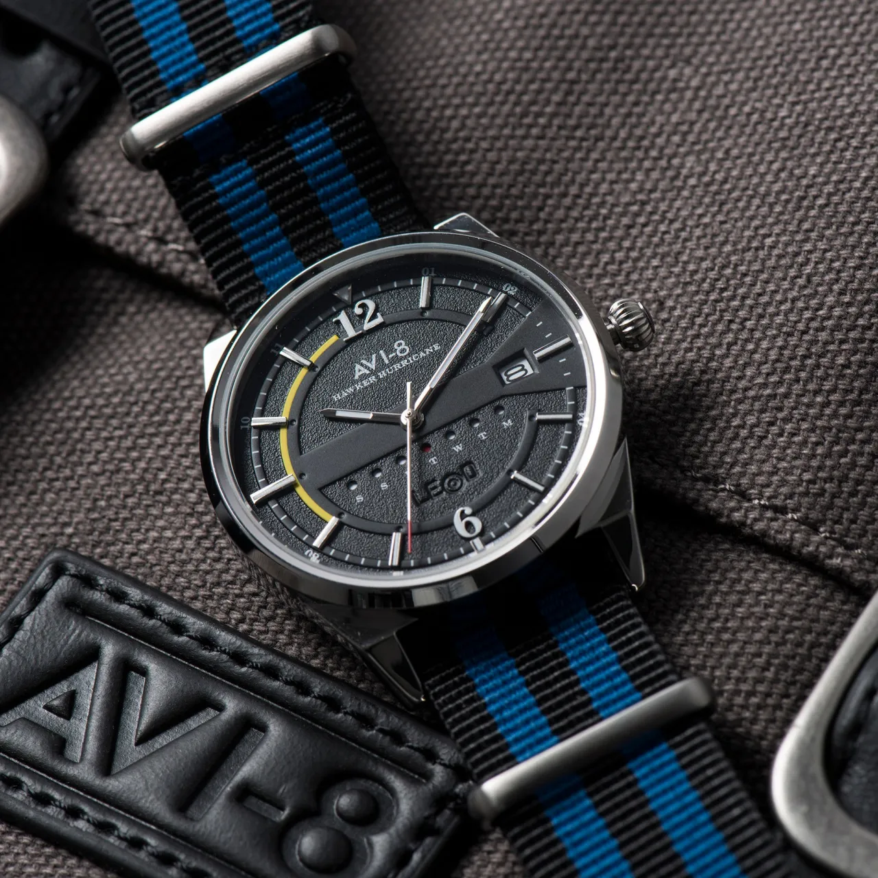 Avi-8 Hawker Hurricane Wingman Day Date Black AV404402 detay görseli 5