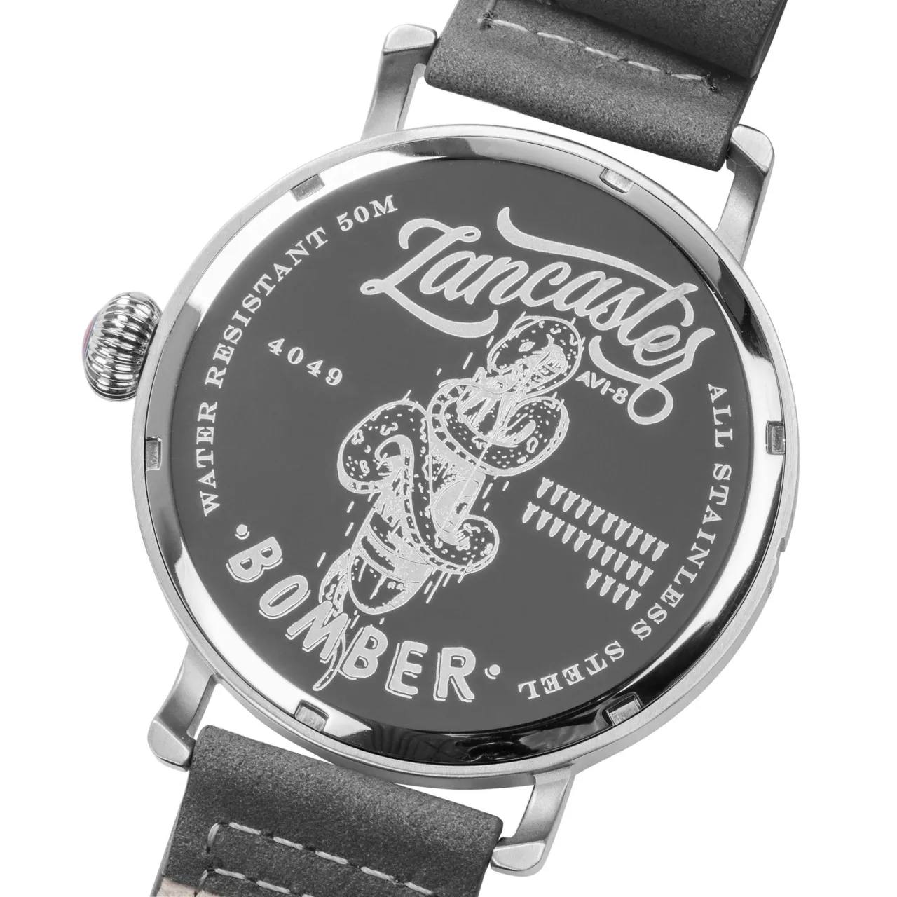 AVI-8 Dambuster Otomatik Gunmetal Grey AV404902 detay görseli 3