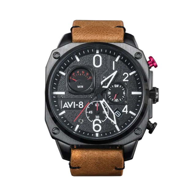 Avi-8 Hawker Hunter Retrograde Chronograph Charcoal Ember Brown AV405202 Görsel 1