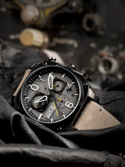 AVI-8 Hawker Hunter Retrograde Chronograph Grey AV405203 Görsel 3