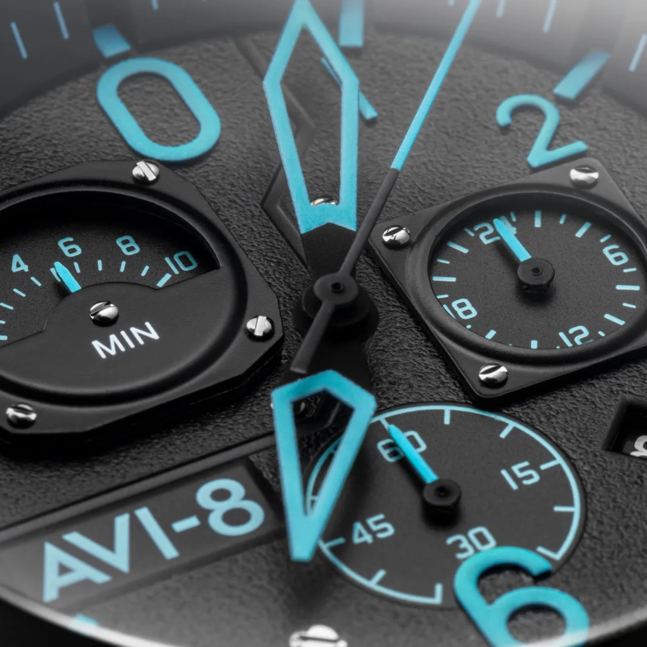 AVI-8 Hawker Hunter Retrograde Chronograph Blue Diamond AV405205 detay görseli 4