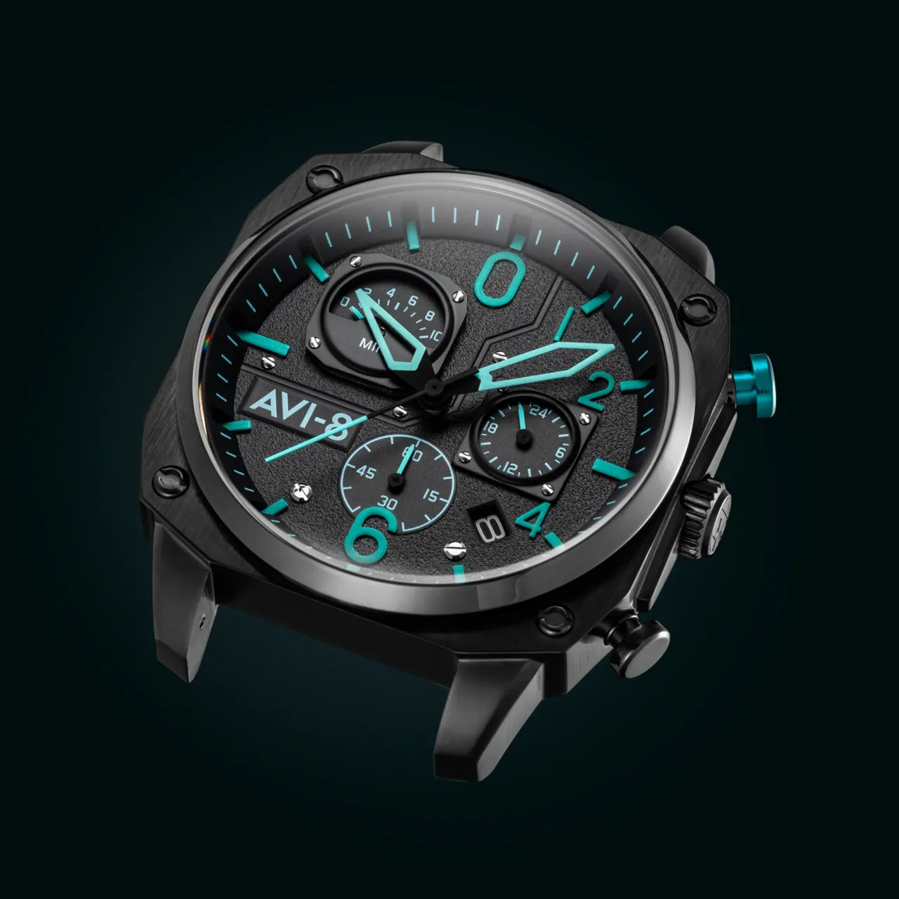 AVI-8 Hawker Hunter Retrograde Chronograph Blue Diamond AV405205 detay görseli 5