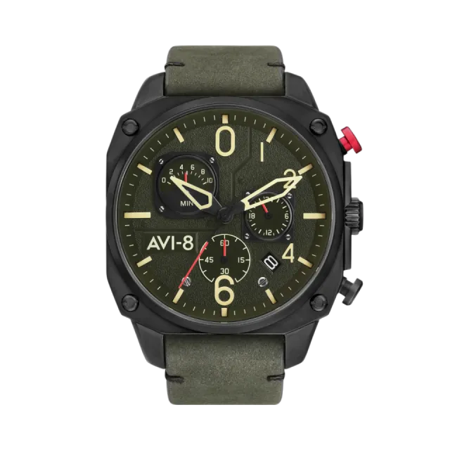 AVI-8 Hawker Hunter Retrograde Chronograph Deep Green Black AV405208 Görsel 1