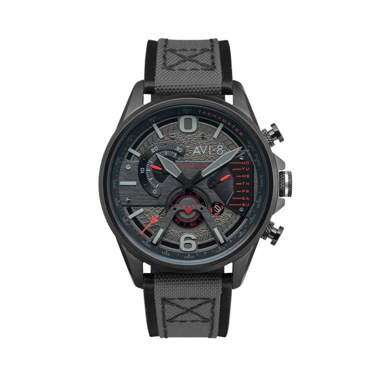 AVI-8 Hawker Harrier Dual Retrograde Chronograph Stealth Black AV405605