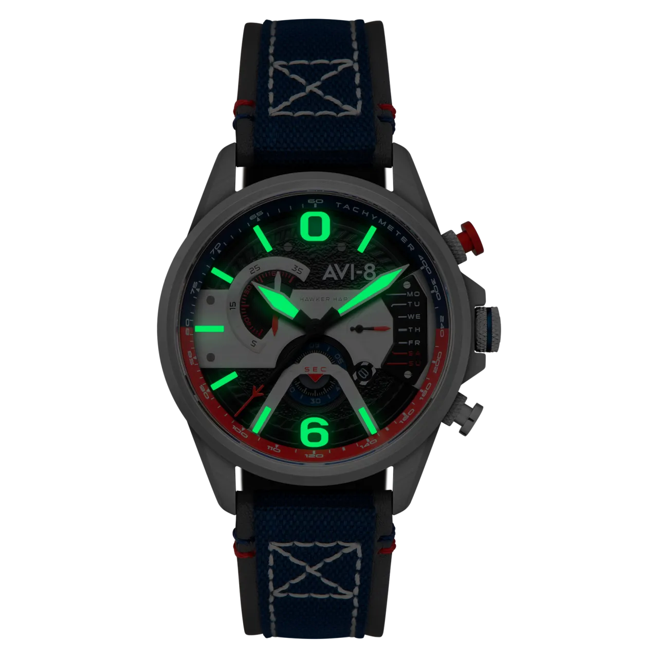 AVI-8 Hawker Harrier Dual Retrograde Chronograph Black AV405609 detay görseli 3