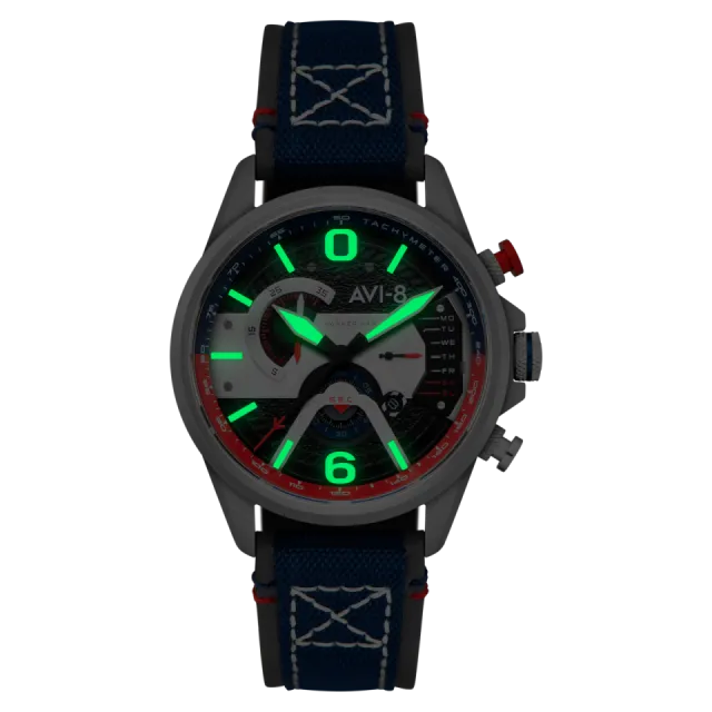 AVI-8 Hawker Harrier Dual Retrograde Chronograph Black AV405609 Görsel 4