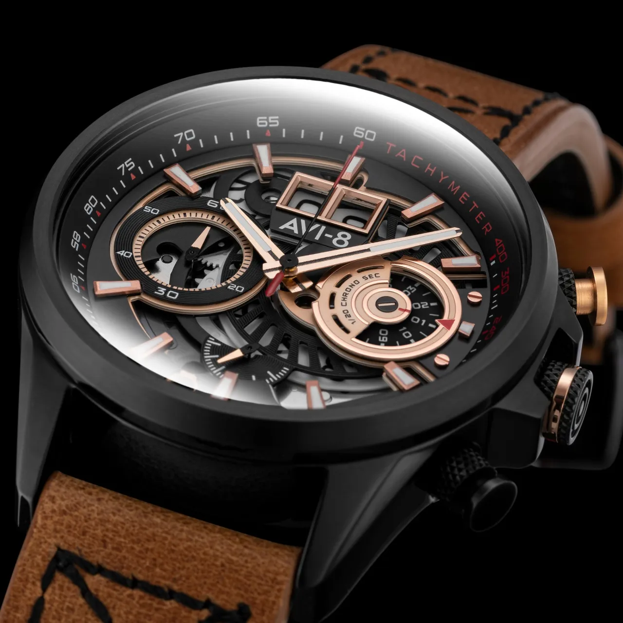 AVI-8 Hawker Harrier Matador Chronograph Bronze Carbon AV406503 detay görseli 2