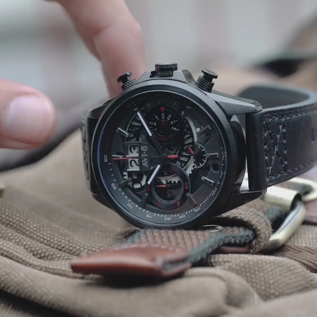 AVI-8 Hawker Harrier Matador Chronograph Stealth Black AV406505 detay görseli 1