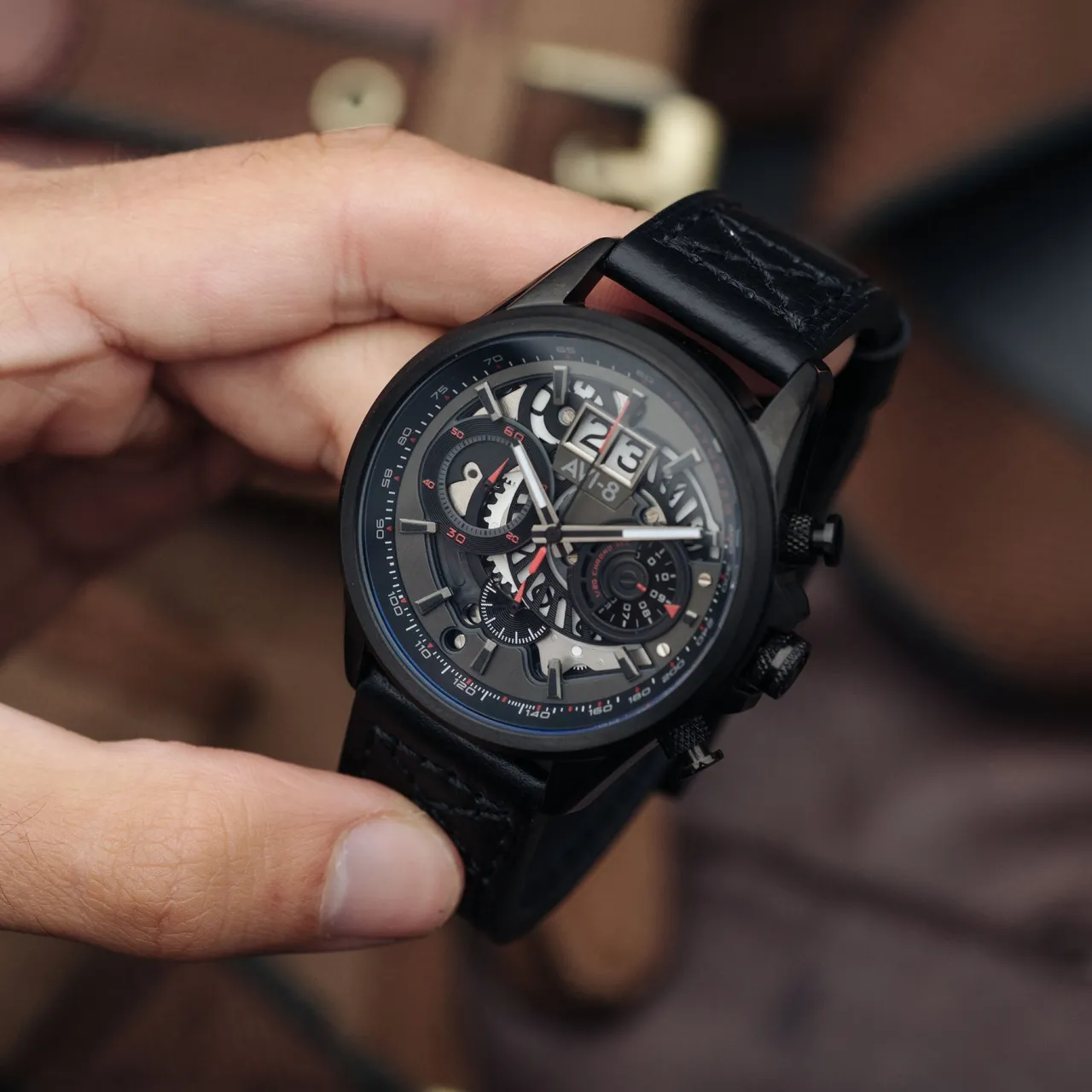AVI-8 Hawker Harrier Matador Chronograph Stealth Black AV406505 detay görseli 3