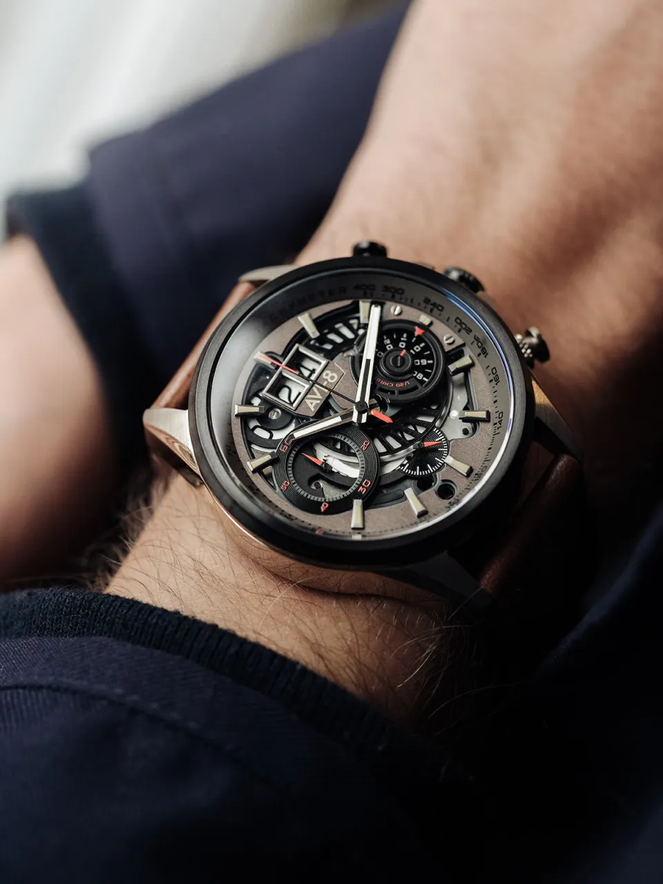 AVI-8 Hawker Harrier Matador Chronograph Brown AV406506 detay görseli 1