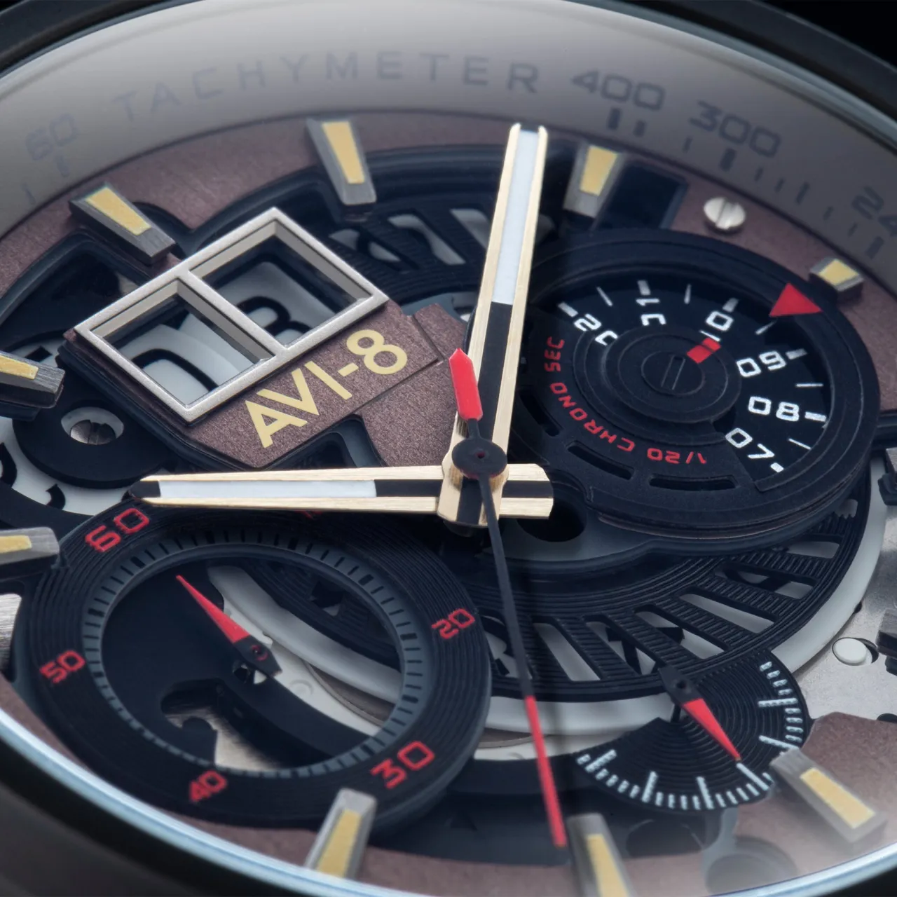 AVI-8 Hawker Harrier Matador Chronograph Brown AV406506 detay görseli 3
