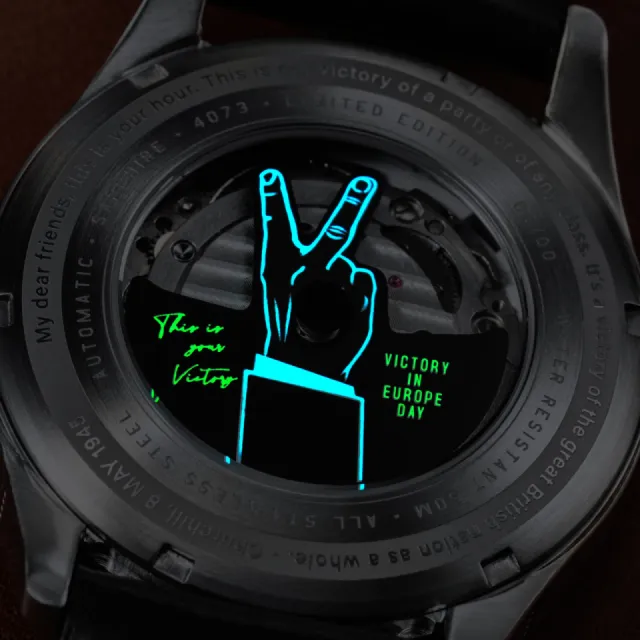 AVI-8 Spitfire Type 300 Automatic Black Valour Midnight AV407301 Görsel 8