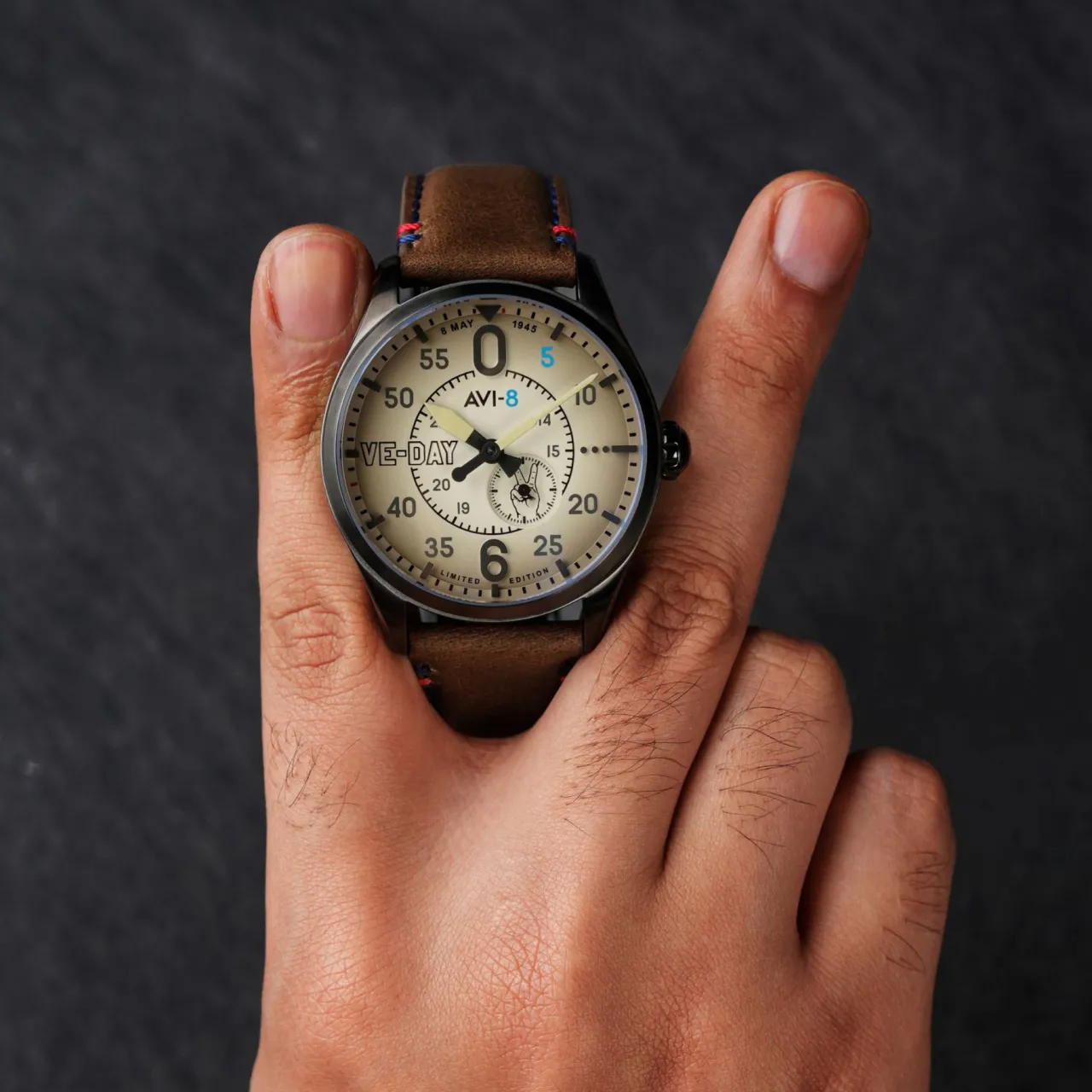AVI-8 Spitfire Type 300 Automatic Cream Valour Canvas AV407302 detay görseli 2
