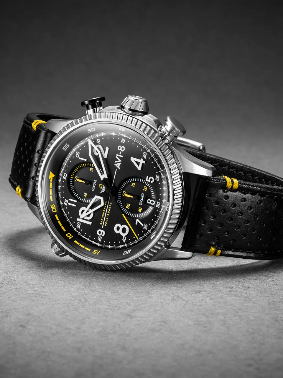 AVI-8 Hawker Hunter Duke Meca-Quartz Chronograph Black AV408001 detay görseli 5