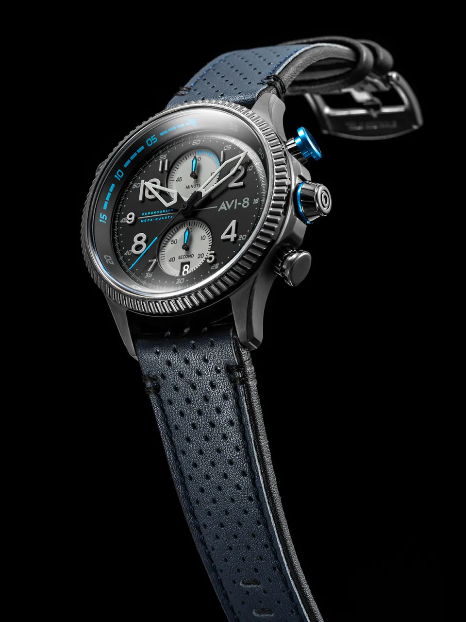 AVI-8 Hawker Hunter Duke Meca-Quartz Chronograph Black AV408002 detay görseli 3