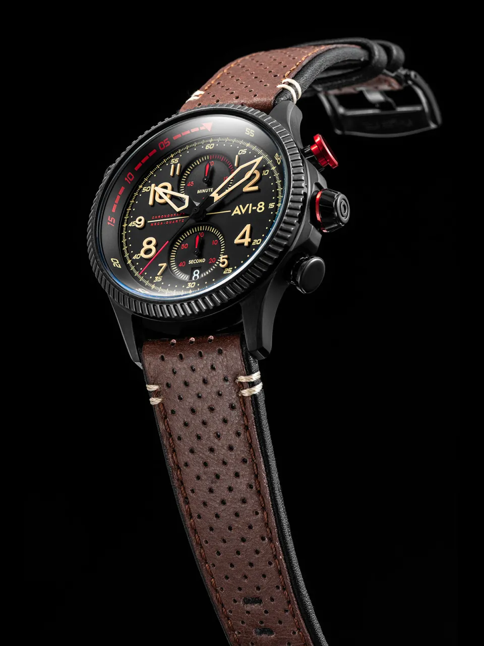 AVI-8 Hawker Hunter Duke Meca-Quartz Chronograph Black AV408004 detay görseli 4