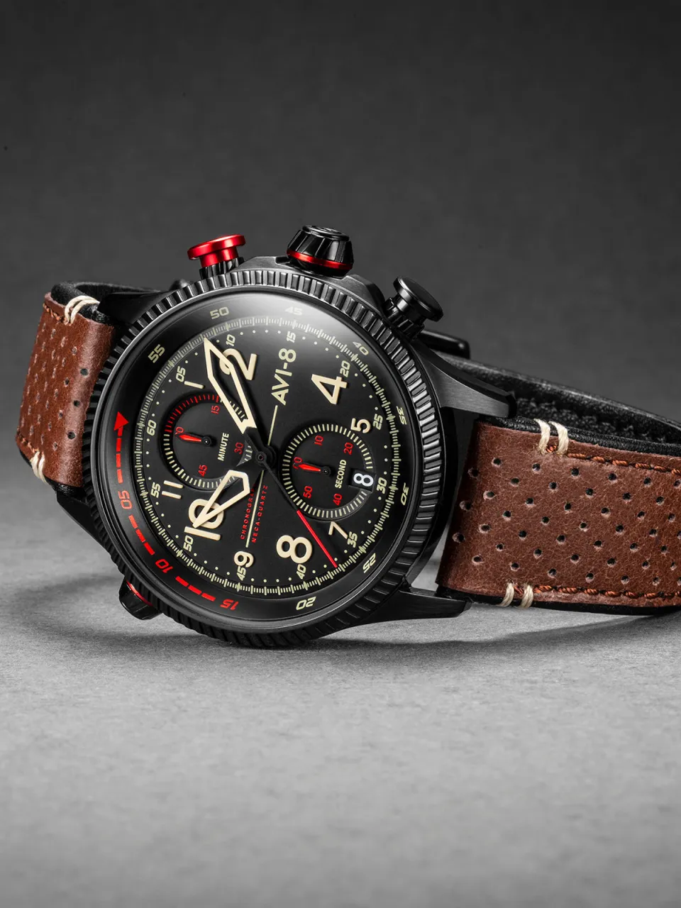 AVI-8 Hawker Hunter Duke Meca-Quartz Chronograph Black AV408004 detay görseli 5