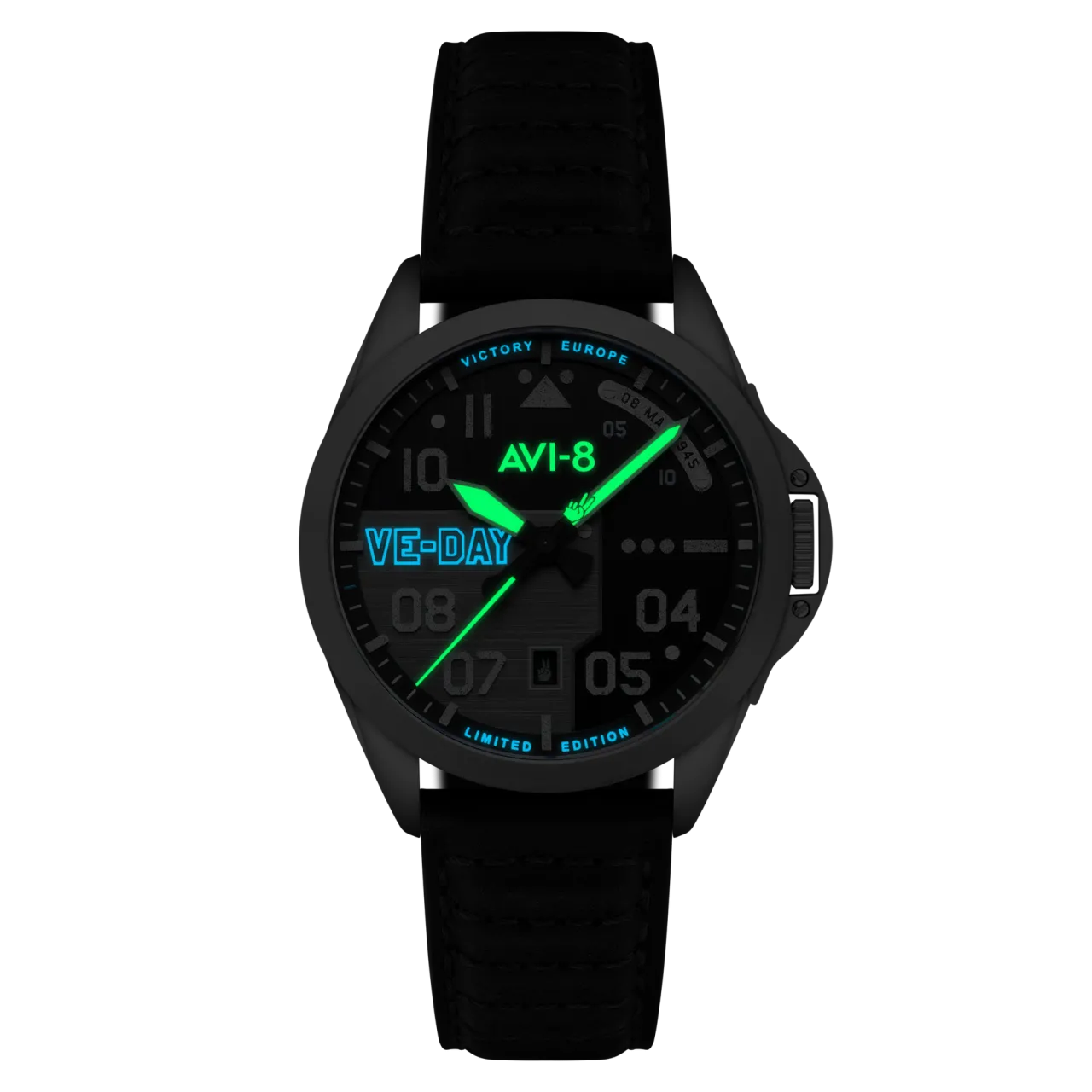 AVI-8 P-51 Mustang Patriot Automatic Black AV408203 detay görseli 4