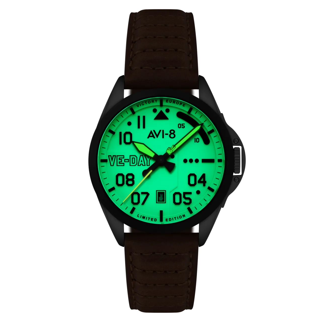 AVI-8 P-51 Mustang Patriot Automatic Cream AV408204 detay görseli 4