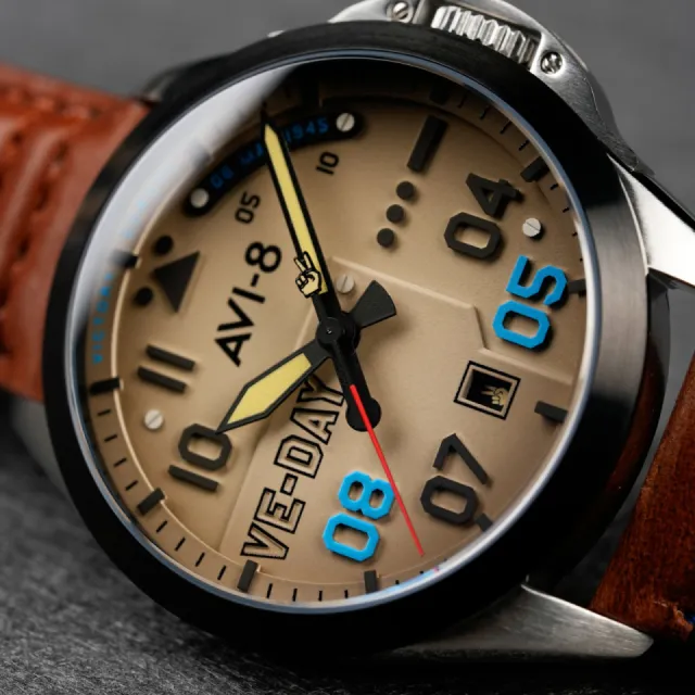 AVI-8 P-51 Mustang Patriot Automatic Cream AV408204 Görsel 7