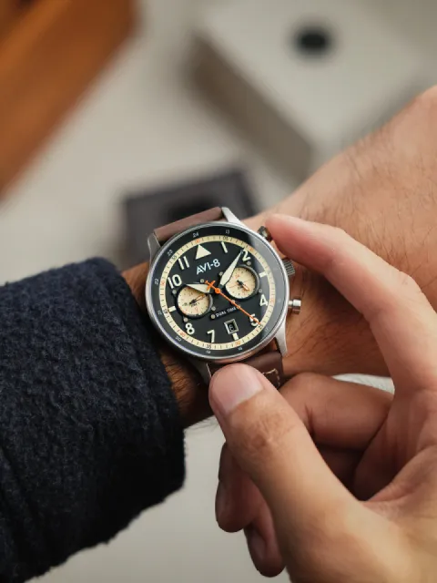 AVI-8 Hawker Hurricane Carey Dual Time Black AV408801 Görsel 6