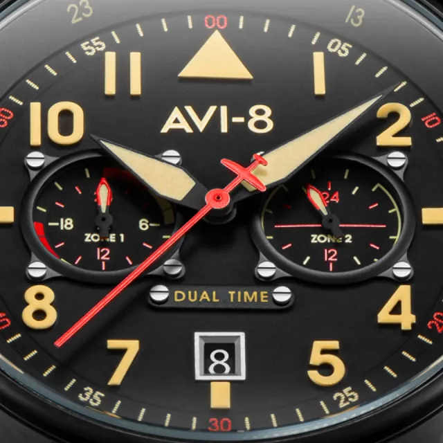 AVI-8 Hawker Hurricane Carey Dual Time Black AV408803 Görsel 8