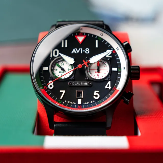AVI-8 Hawker Hurricane Carey Dual Time Tri Color Black AV408808 Görsel 8