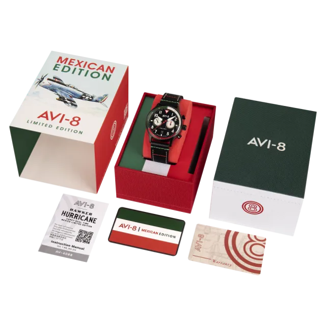 AVI-8 Hawker Hurricane Carey Dual Time Tri Color Black AV408808 Görsel 9